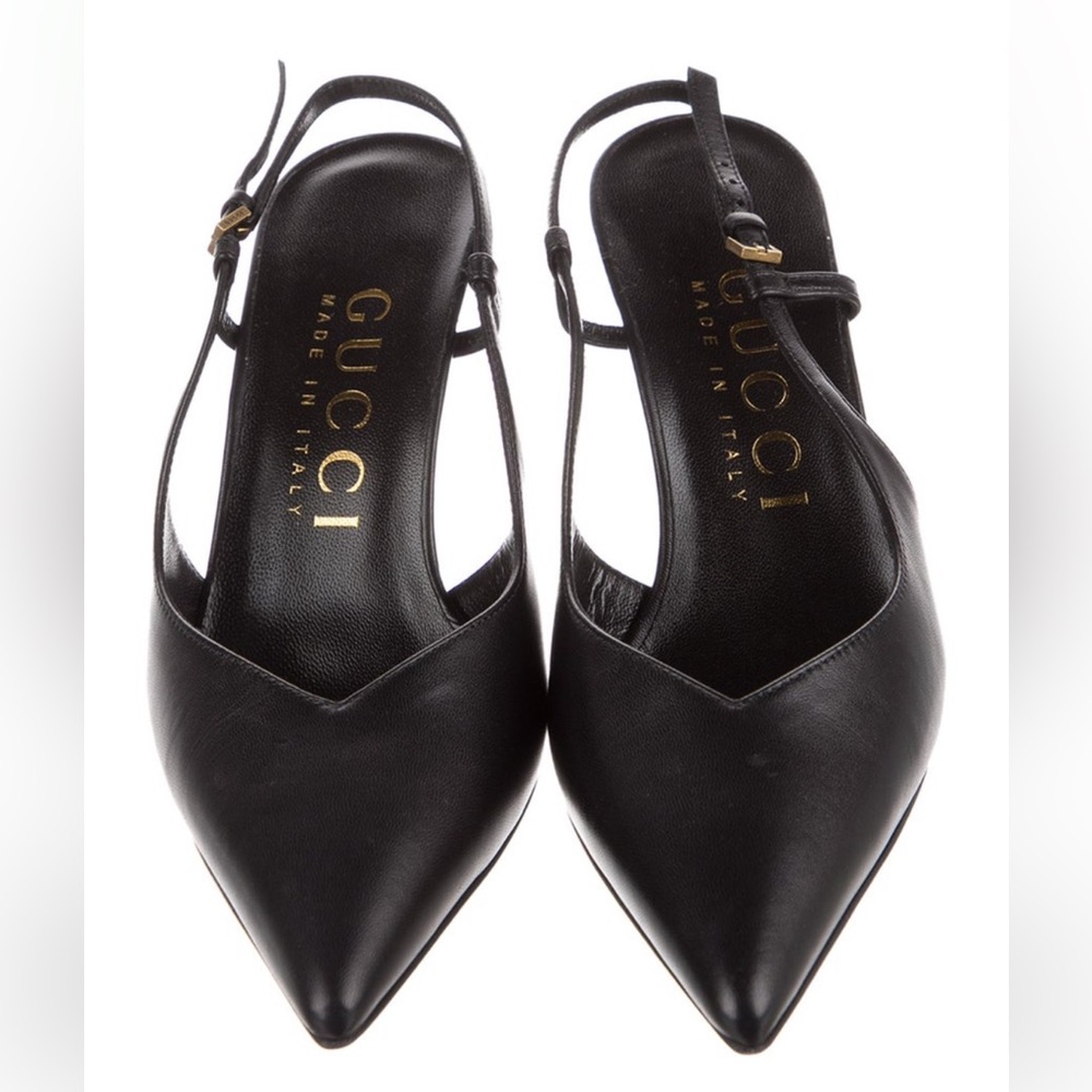 Gucci Leather Slingback Heels - Picture 2 of 5